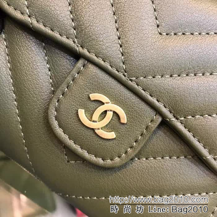 CHANEL香奈兒 古巴CU系列 CF短三折錢包 頭層小牛皮v紋 82288  DJC3136